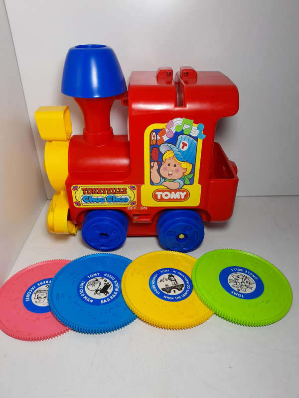 Vintage Toy Tomy The Tuneyville Choo - Choo Train With Records In Box