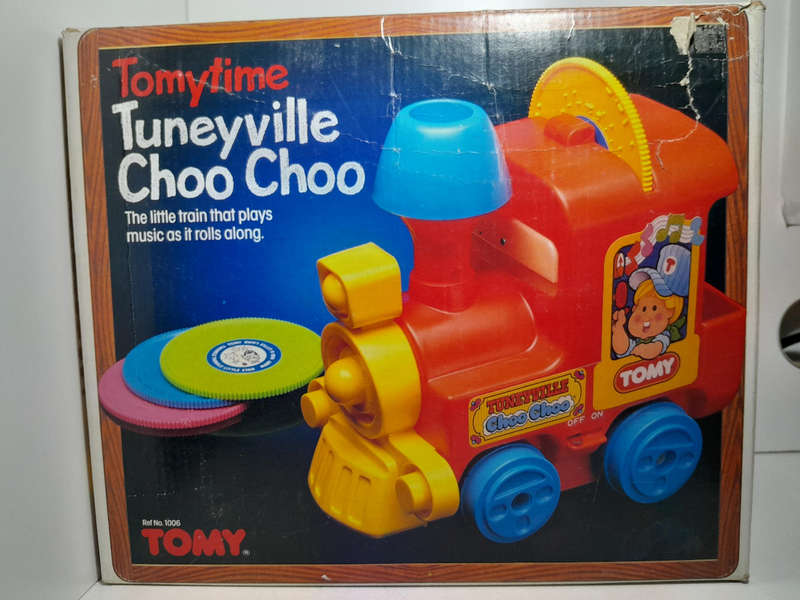 Vintage Toy Tomy The Tuneyville Choo - Choo Train With Records In Box