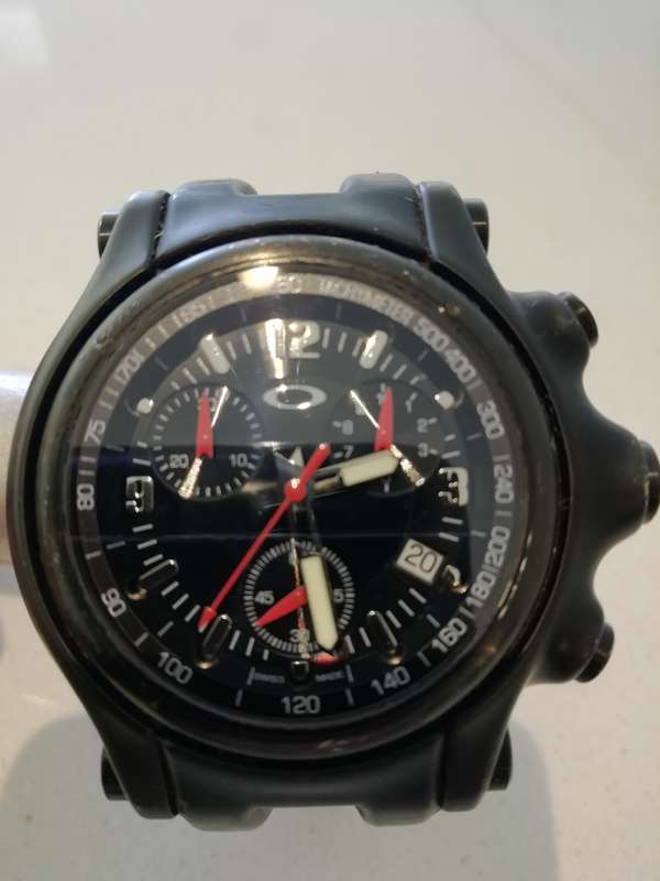 Oakley Men's 10-228 Holeshot Stealth Unobtainium Limited Edition Chronograph Rubber Watch