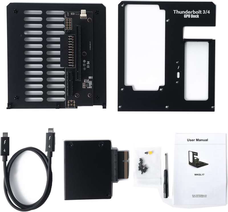 Aluminium mini External GPU Dock Station Compatible with Thunderbolt 3/4, NVIDIA/AMD PCIe Support