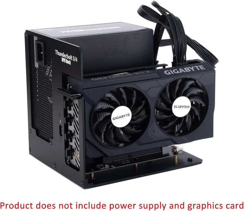 Aluminium mini External GPU Dock Station Compatible with Thunderbolt 3/4, NVIDIA/AMD PCIe Support