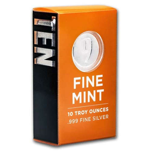 9Fine Mint 10 oz .999 Poured Silver Bar