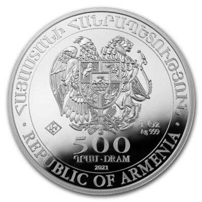 2021 1 oz Silver Armenian Noah's Ark