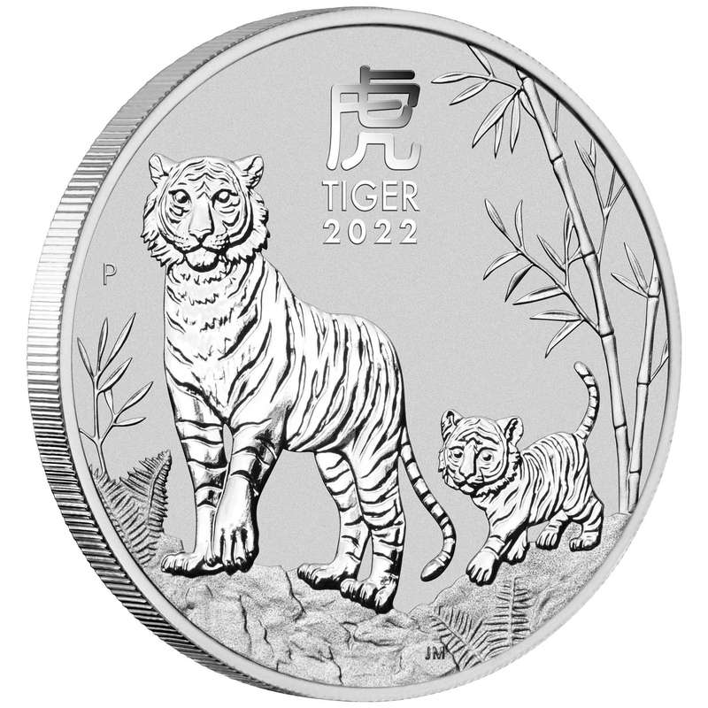 2022 2 oz Silver Australian Lunar Series III Year of the Tiger