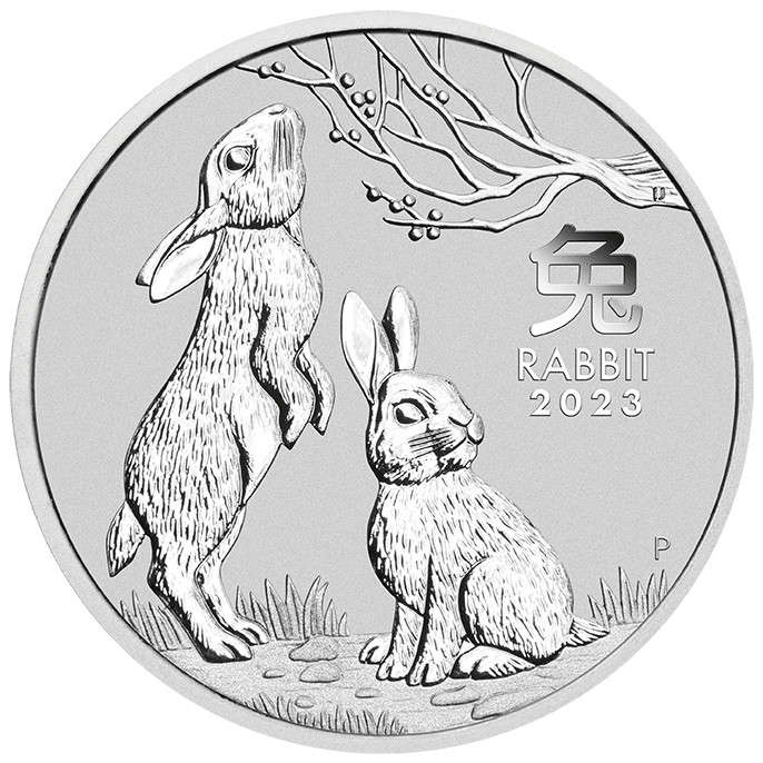 2023 2 oz Silver Australian Lunar Series III Year of the Rabbit