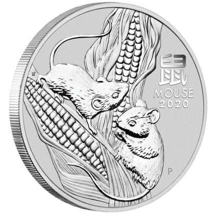 2020 5 oz Silver Australian Lunar Series III Year of the Mouse