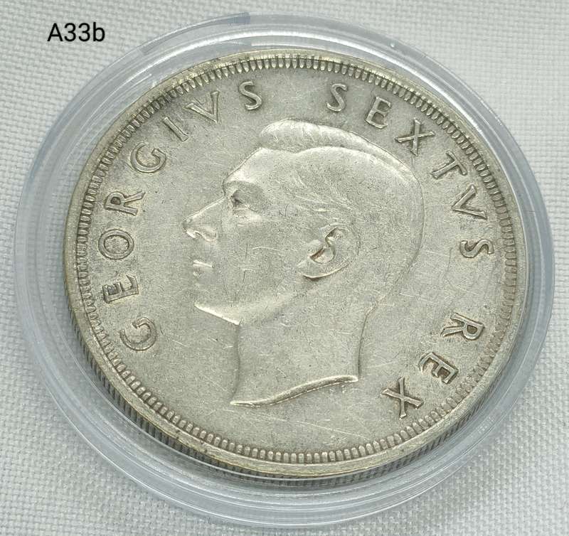 1948 Union of SA Crown - 5 shillings - .800 silver - in capsule