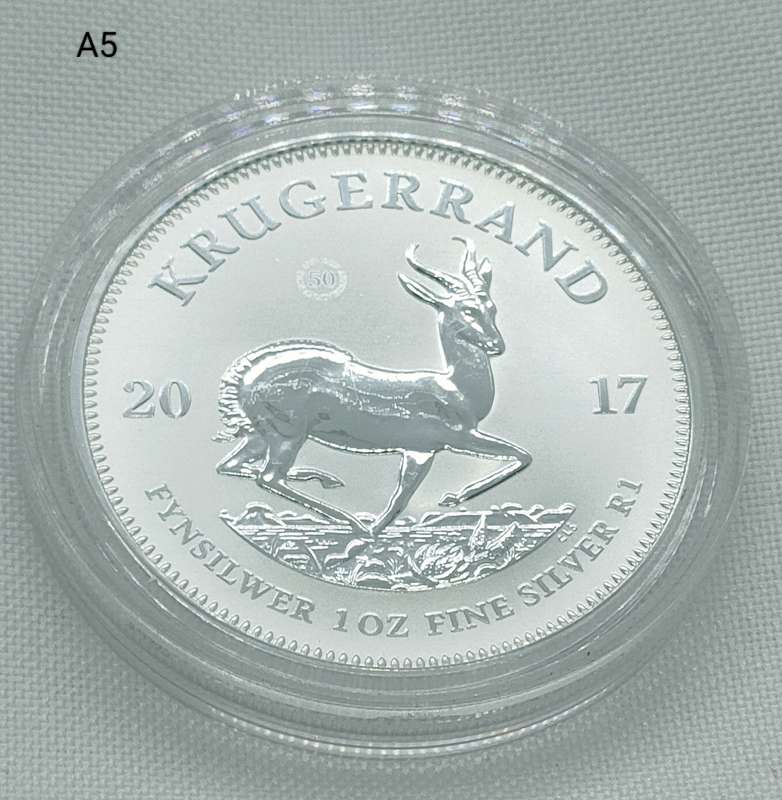2017 Krugerrand - premier strike with 50 privy mark - 1 0z .999 silver - in pouch with COA