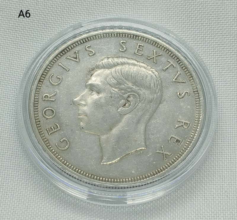 1948 Crown Union of South Africa - 5 shillings - .800 silver - in capsule
