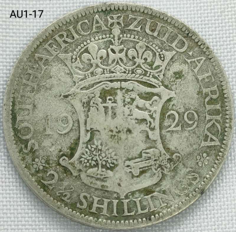 1929 Union of SA 2 1/2 shillings -half-crown - 800 silver