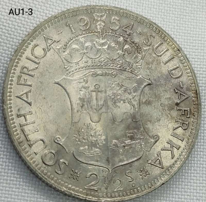 1954 Union of SA 2 1/2 shillings- half crown