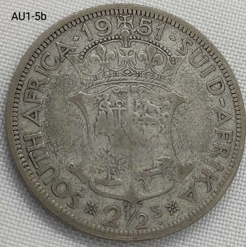 1951 Union of SA - 2 1/2 shillings - half crown