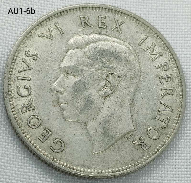 1937 Union of SA - 2 1/2 shillings - half crown -800 silver coin