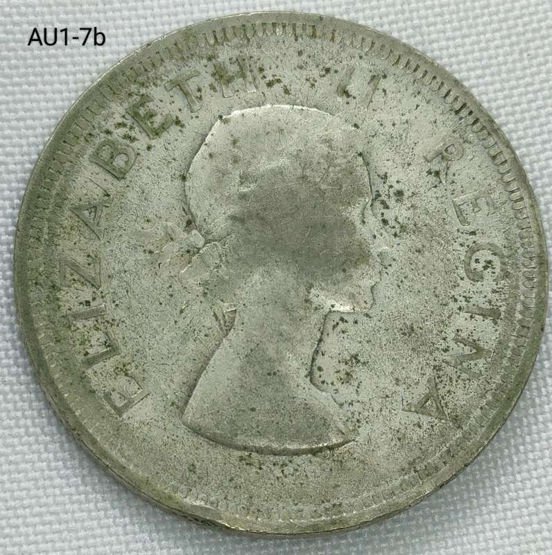1955 Union of SA - 2 1/2 shillings- half crown - .800 silver coin
