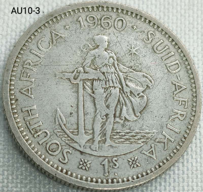 1956 Union of SA 1 shilling - .500 silver coin