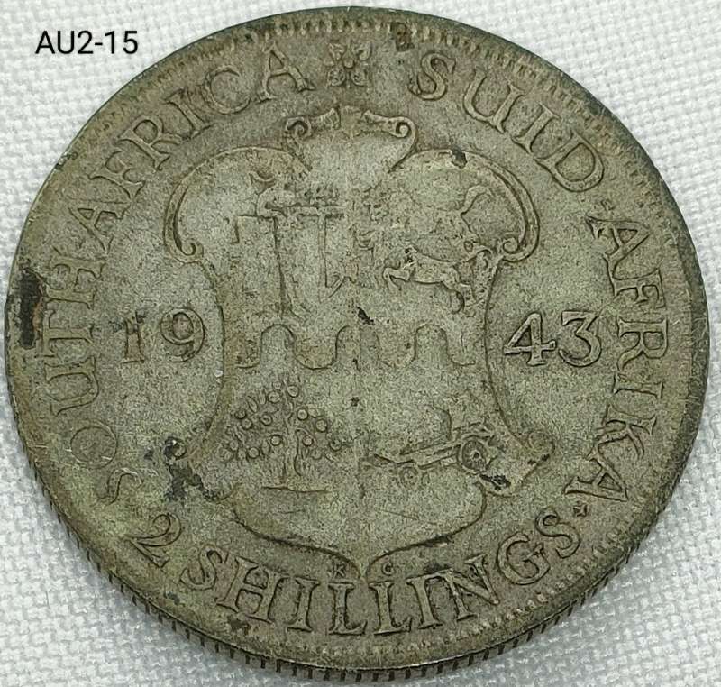 1943 Union of SA 2 shillings florin - .800 silver coin