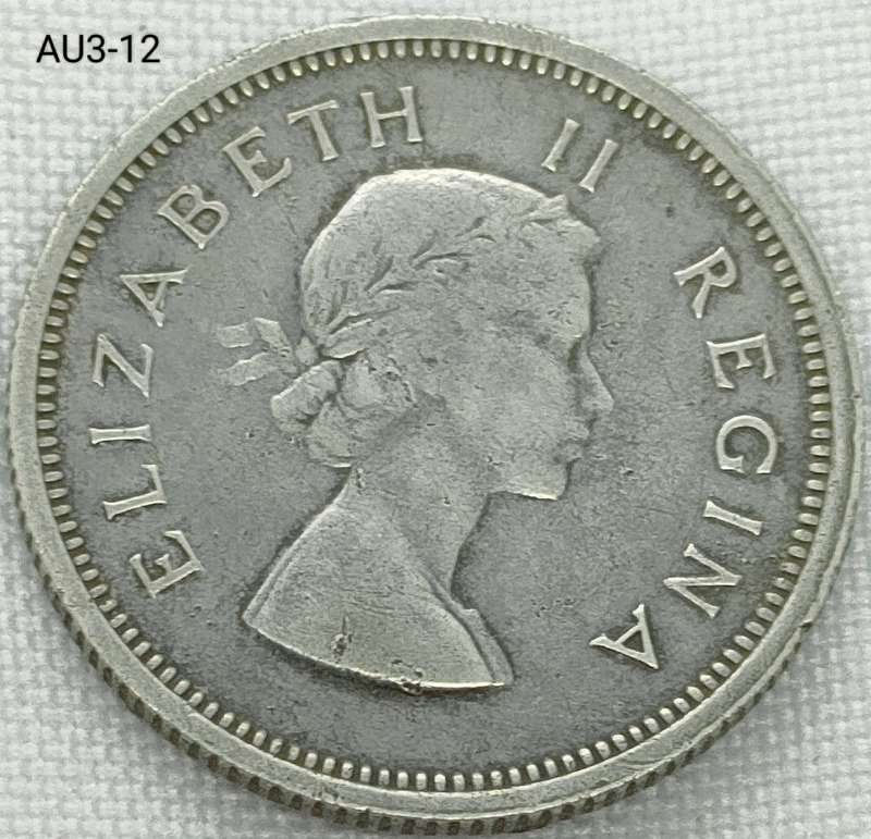 1956 Union of SA 1 shilling- .500 silver coin