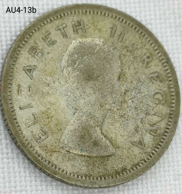1957 Union of SA sixpence - .500 silver coin