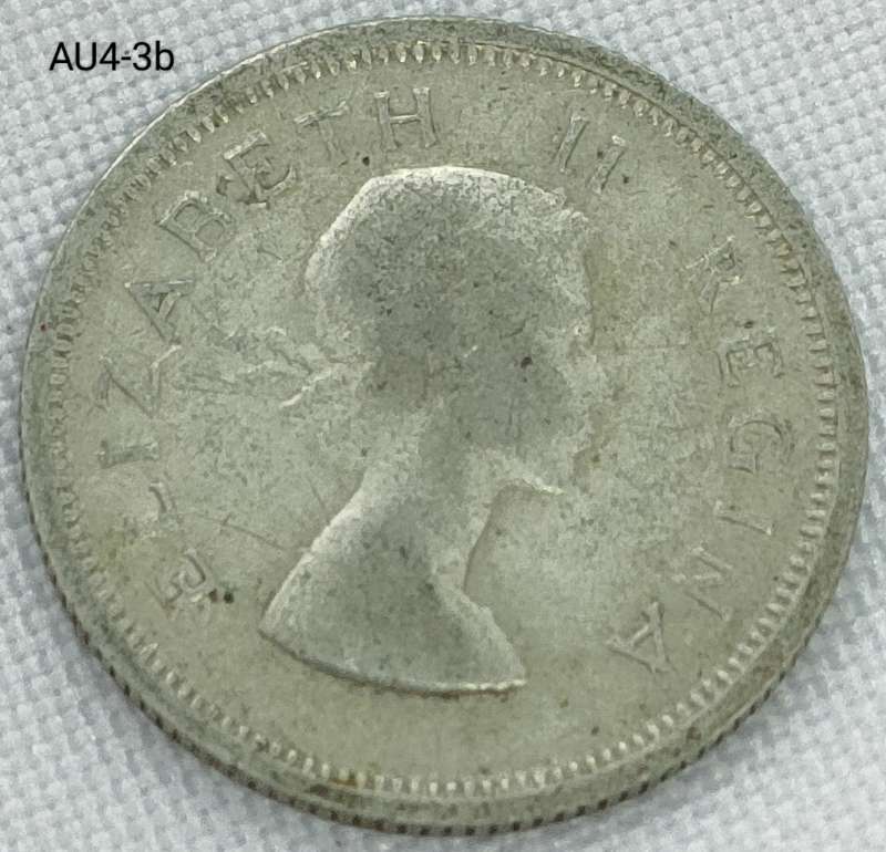 1955 Union of SA sixpence - .500 silver coin