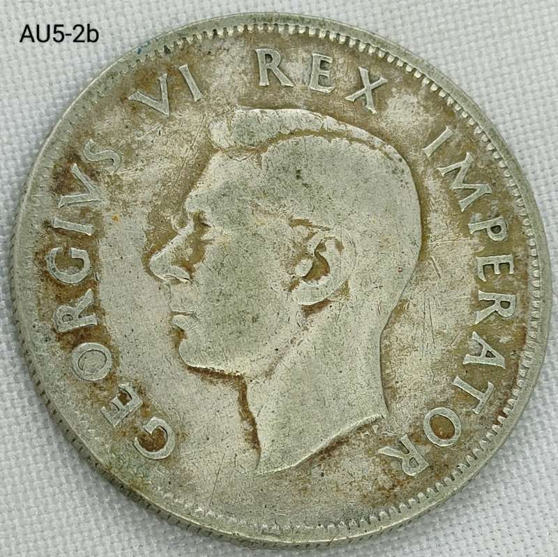 1942 Union of SA 2 and a half shillings - .800 silver coin