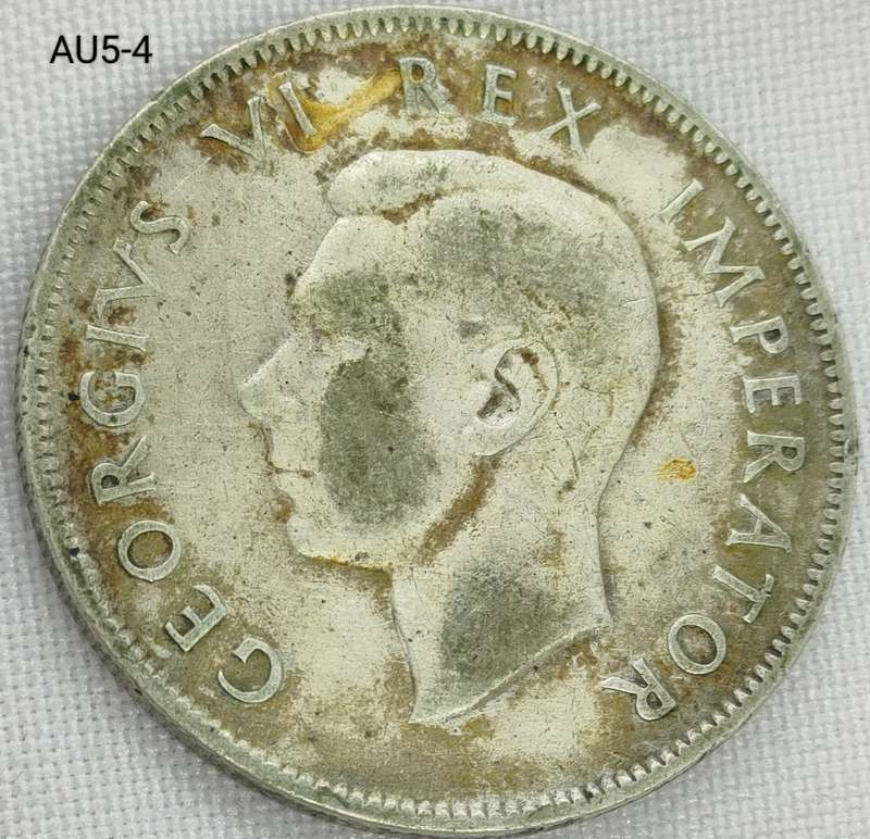 1945 Union of SA 2 and a half shillings - .800 silver coin