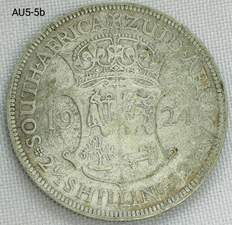 1924 Union of SA 2 and a half shillings - .800 silver coin