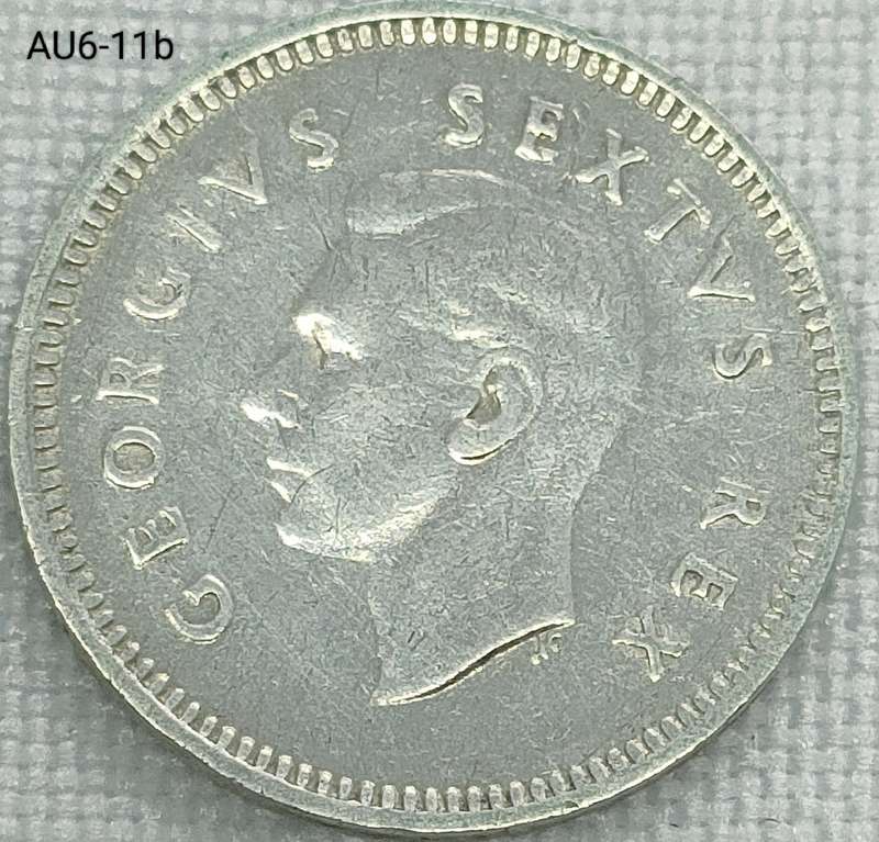 1950 Union of SA threepence - .800 silver coin