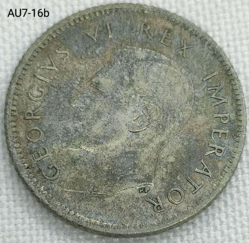 1937 Union of SA sixpence - .800 silver coin