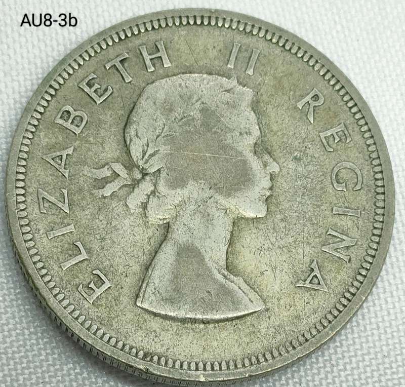 1953 Union of SA two and a half shillings - half-crown - .500 silver coin