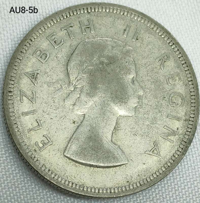 1956 Union of SA two and a half shillings - half-crown - .500 silver coin