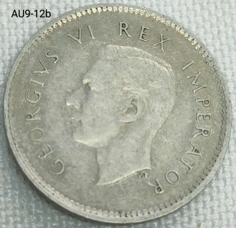 1937 Union of SA threepence - tickey - .800 silver coin
