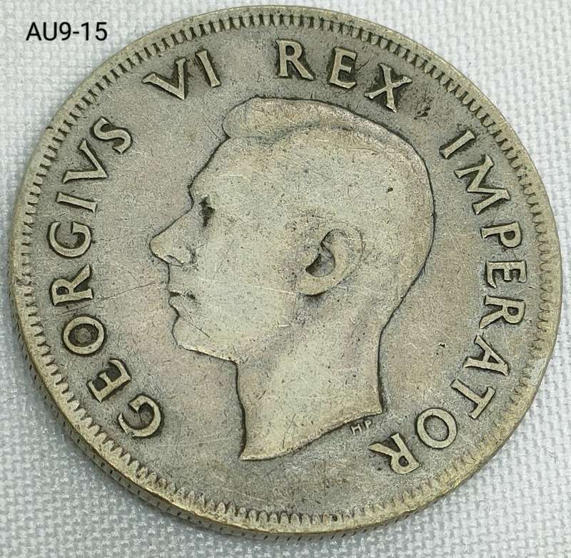 1937 Union of SA 2 and a half shillings - half crown - .800 silver coin