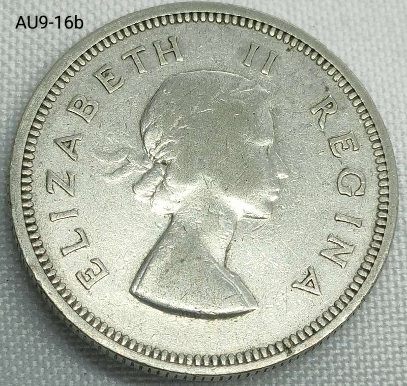 1954 Union of SA 2 shillings - florin - .500 silver coin