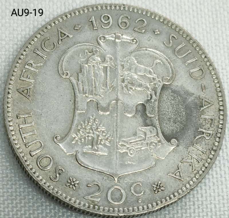 1962 Republic of SA 20c - .500 silver coin