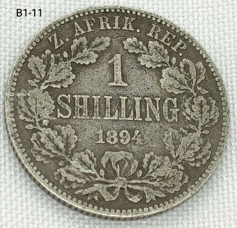1894 ZAR 1 shillings - .925 coin