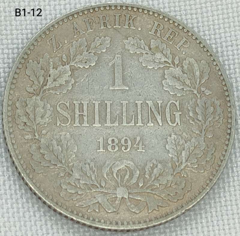 1894 ZAR 1 shillings - .925 coin