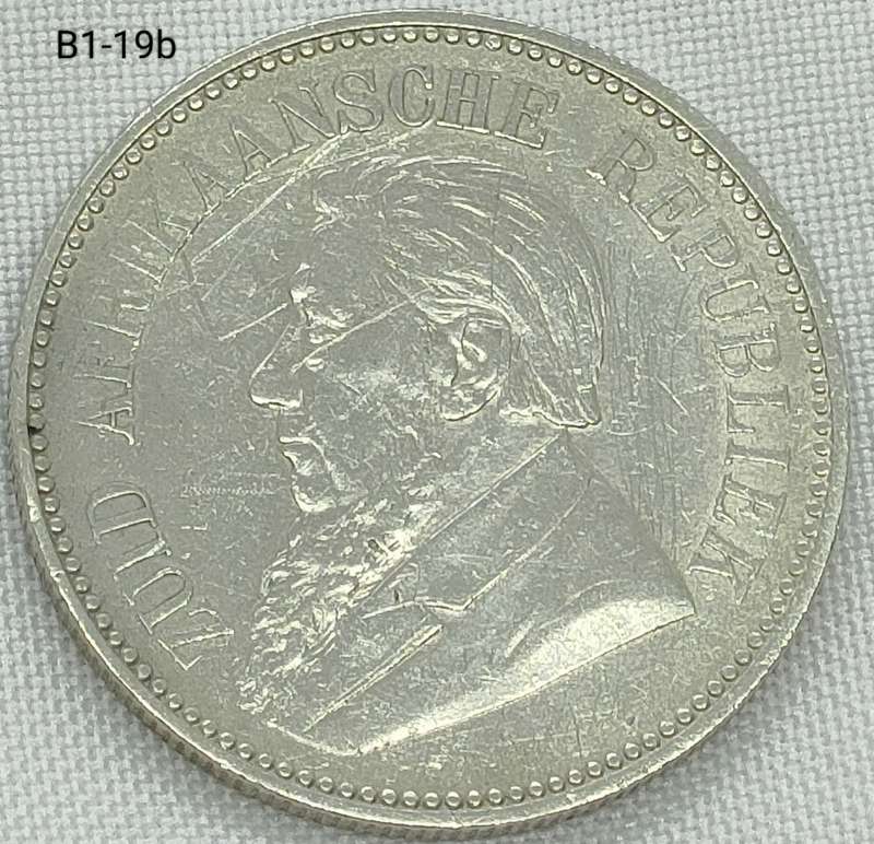 1897 ZAR 2 1/2 shillings - half crown - .925 coin