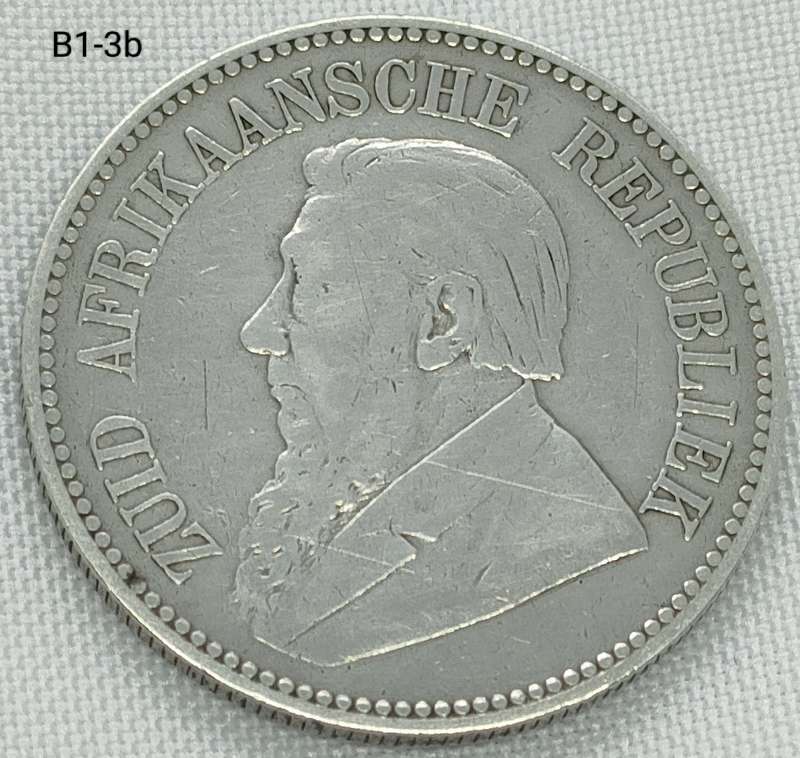 1896 ZAR 2 1/2 shillings - half crown - .925 coin