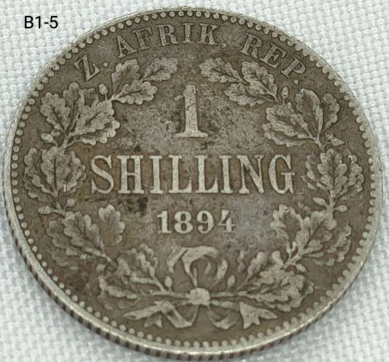 1894 ZAR 1 shillings - .925 coin