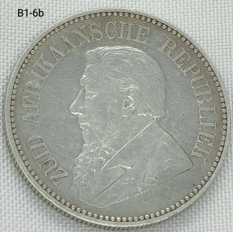 1897 ZAR 2 1/2 shillings - half crown - .925 coin