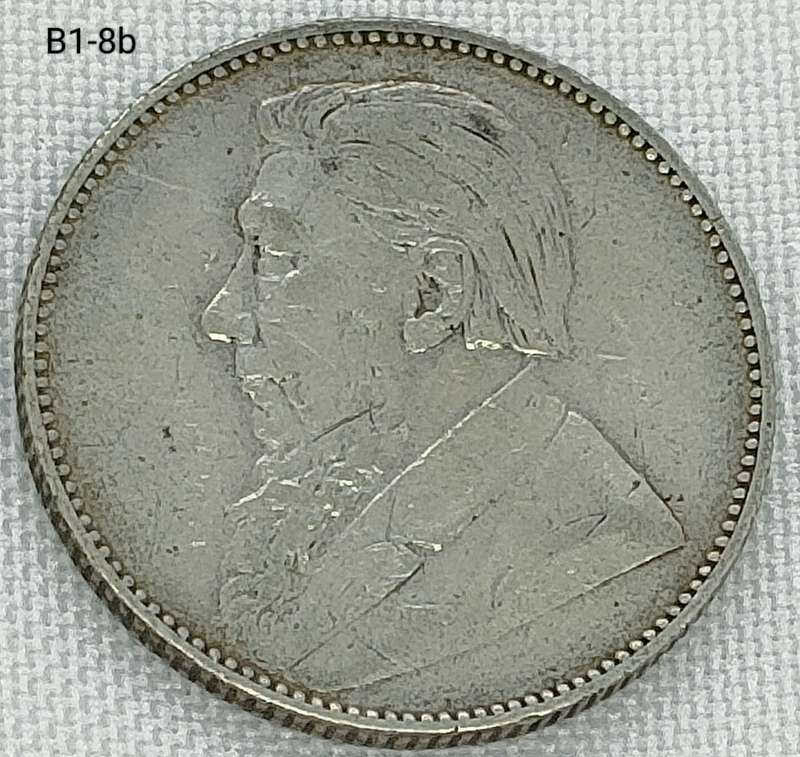 1897 ZAR 1 shillings - .925 coin - sharp detail