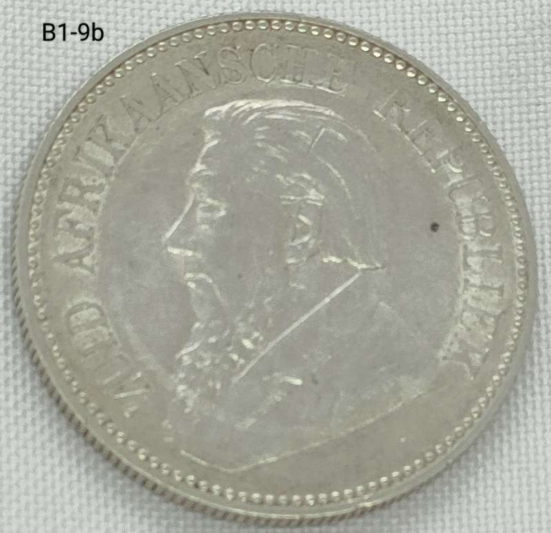 1896 ZAR 2 1/2 shillings -half crown - .925 coin- details coin