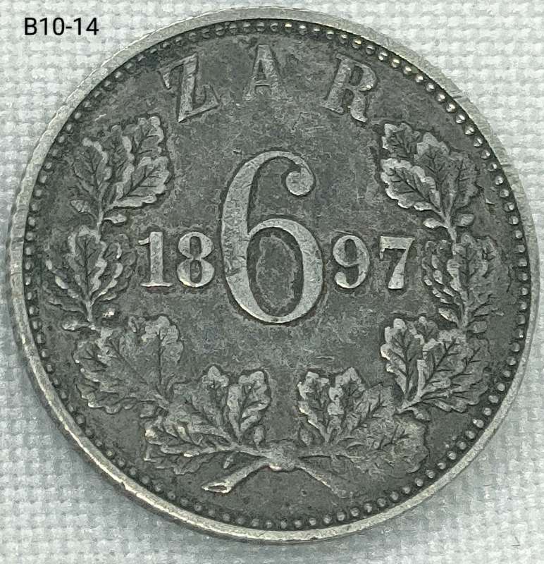 1897 ZAR sixpence - .925 coin