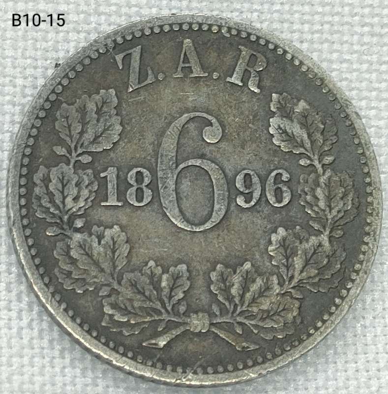1896 ZAR sixpence - .925 coin