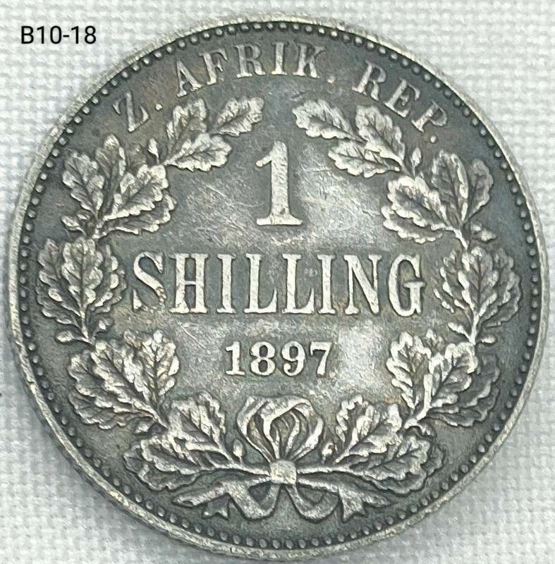 1897 ZAR 1 shilling - .925 coin