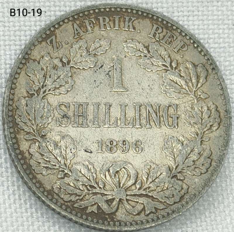 1896 ZAR 1 shilling - .925 coin