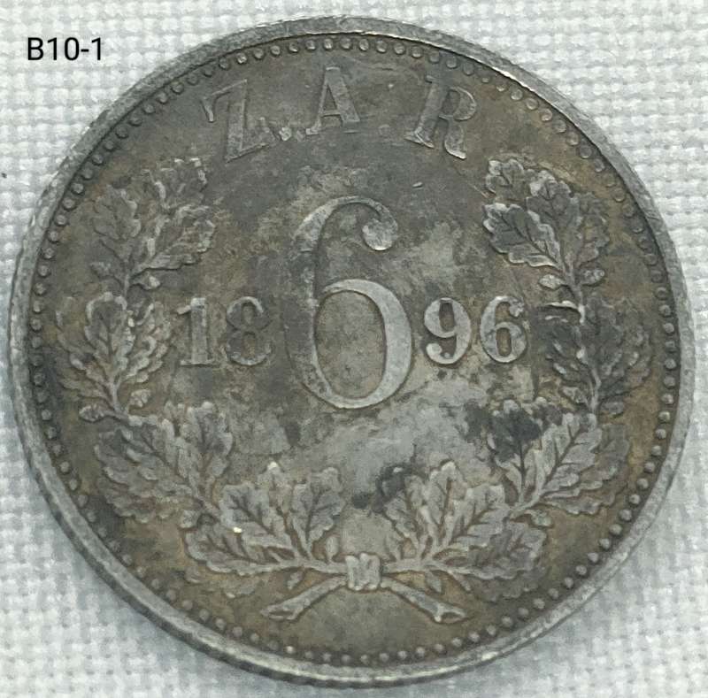 1896 ZAR sixpence - .925 coin
