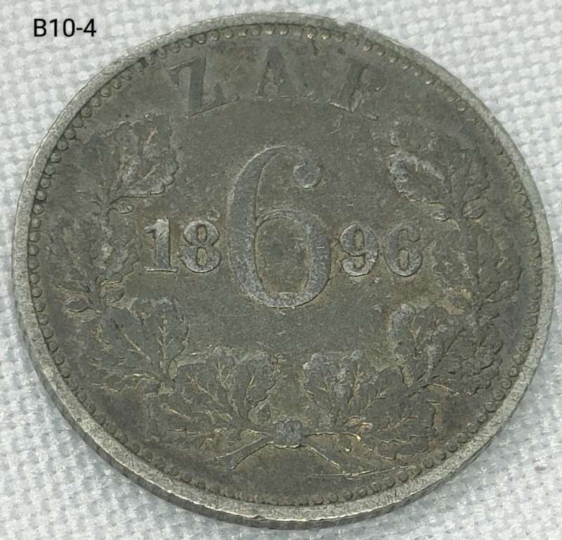 1896 ZAR sixpence - .925 coin