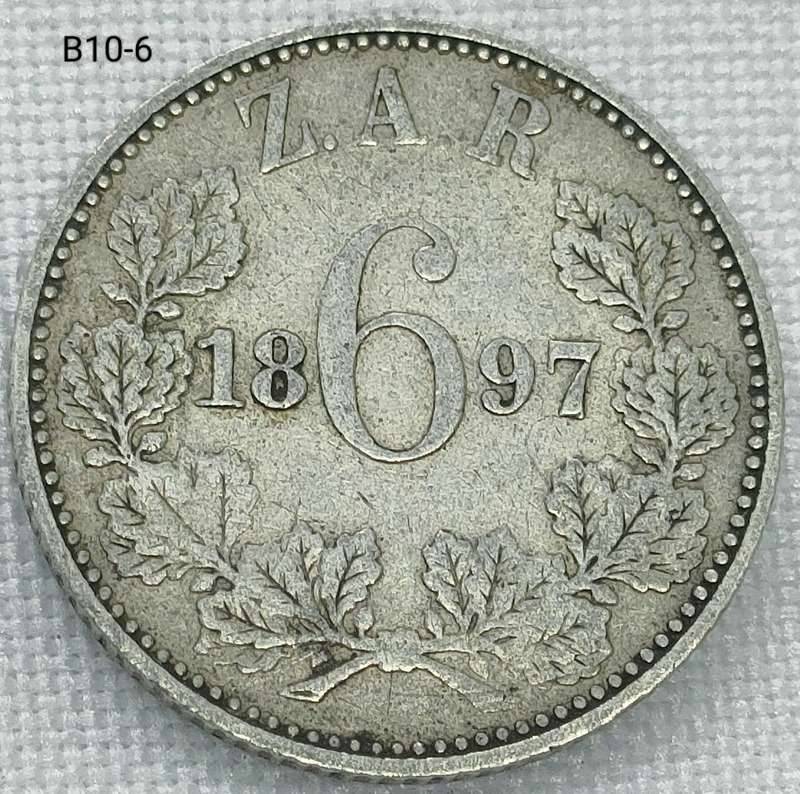 1897 ZAR sixpence - .925 coin