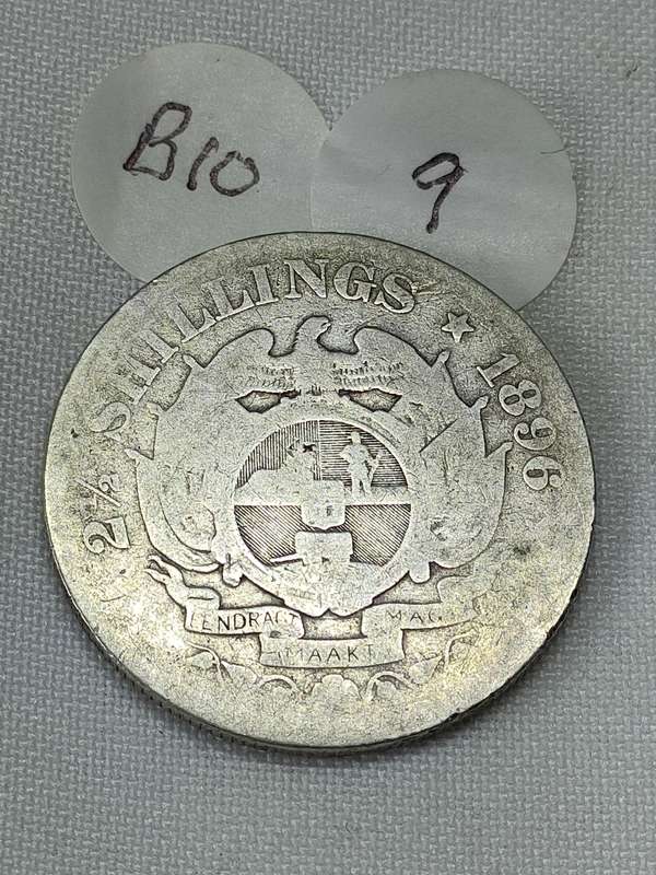 ZAR 2 1/2 Shilling (Half Crown): 1896: Scarce and valuable coins